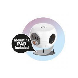 Regleta Enchufes Cubo Ewent EW3939 USB 5V 2A Blanco