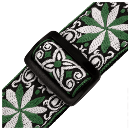 Levy's Correa Hootenanny Series Poly Jacquard 2" - Floral Verde Y Blanco