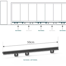 Avidsen Cremallera 104452 para Motorización de Cancela