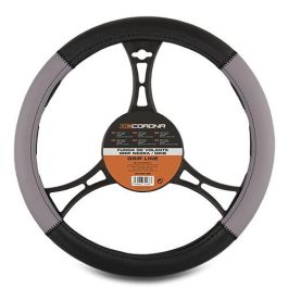 Abc Funda Volante Grip Negro-Gris Universal 1 Pieza 100% Poliéster Fácil Limpieza INT30168