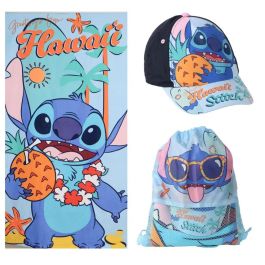 Cerdá Set Toalla + Saco + Gorra Stitch Disney 70x140cm Poliéster