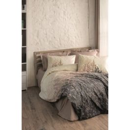 ASI8684282420255 Juego de cama: 1 funda nórdica 220x240 cm y 2 fundas de almohada 60x60 cm, 100% algodón, beige