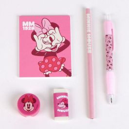 Estuche Escolar con Accesorios Minnie Mouse Rojo 6 Piezas Estuche Escolar con Accesorios Minnie Mouse Rojo 6 Piezas
