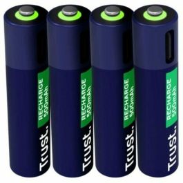 Trust 25671 - Pack 4 Pilas AAA Recargables USB-C, 500 mAh, 800 Ciclos, Carga Ultra Rápida 1h con Indicador LED Trust 25671 - Pack 4 Pilas AAA Recargables USB-C, 500 mAh, 800 Ciclos, Carga Ultra Rápida 1h con Indicador LED Precio: 19.49999942. SKU: B135XQZ7N9