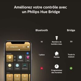 Philips Hue White Ambiance, bombilla LED conectada E27, 60W equivalente, 800 lumen, 4 paquete, Bluetooth Compatible