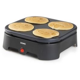 Crépiere Domo - 4 crepes - Patrones de emoji - Revetencia anti -adhesiva - 600W - L31 x L34 x H13 cm