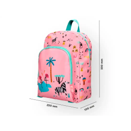 Liderpapel Mochila Escolar Infantil Safari Rosa Cebra 330x110x250