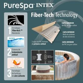 Spa Hinchable Intex Purespa Greywood Deluxe 28442EX 6 plazas 220-240 V 1741 l/h 1089 L Spa Hinchable Intex Purespa Greywood Deluxe 28442EX 6 plazas 220-240 V 1741 l/h 1089 L