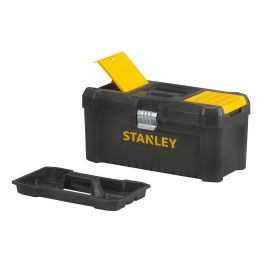 Stanley Caja de Herramientas Plástico Essential 16'' STST1-75518 Cierres Metálicos Organizador 40x20x19cm