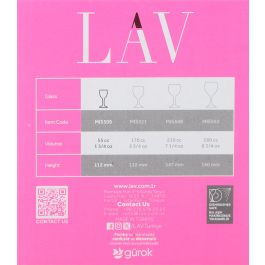 Lav Set 6 Copas Licor Misket 55cc Ø4.5x11.2cm (4 Cajas)