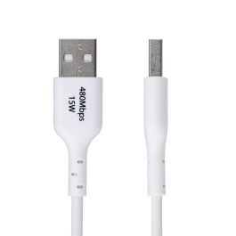 Cable USB Startech USB2AC1MNCWHE Blanco 1 m Cable USB Startech USB2AC1MNCWHE Blanco 1 m