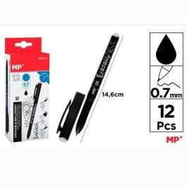 mp Bolígrafo Tinta Borrable con Capuchón, Punta 0.7 mm, Negro. Grip Caucho, Borra por Fricción. Precio: 0.95000004. SKU: B1CXYKBACY