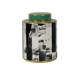 DKD Home Decor Tibor Porcelana Verde Negro 20.5 x 27 x 20.5 cm Precio: 43.79000043. SKU: B14HBRLRB3