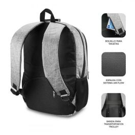 Mochila para Portátil y Tablet con Salida USB Subblim SUB-BP-1UL0001 Gris