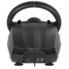 GENESIS Seaborg 400 Volante y Pedales USB Alámbrico con Vibración 900° para PC, Switch, PS3, PS4, Xbox 360, Xbox One, One S, One X Negro/Plata