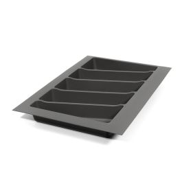 ALK System Cubertero Modelo Auro Plástico para Cajón de Cocina, Acabado Antracita/Blanco, Módulos 300-1000 mm, Hecho en España