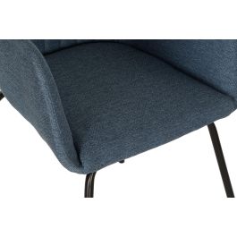 DKD Home Decor Silla Scandi Azul Negro 56 x 83 x 55 cm