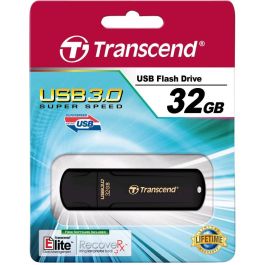 Transcend Memoria USB 32GB JetFlash 700 USB 3.0 Negro para PC y Mac