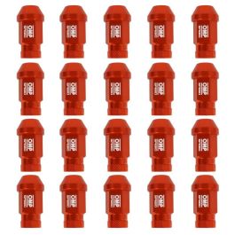 Omp OMPS09941410 Juego 20 Tuercas Aluminio 7075 M14x1.25 Llave 19mm Largo 40mm Naranja