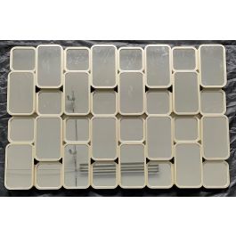 DKD Home Decor Espejo Moderno Blanco 4 x 60 x 90 cm (2 Unidades)