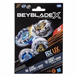 Hasbro Beyblade X Dual Pack Top Cowl Sphinx 1-80GF y Crest Leon 7-60GN, 8 años HASG1685ES0