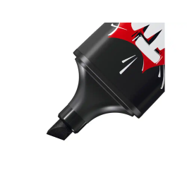 Stabilo Marcador Fluorescente Boss Mini "Bam" Negro Caja 10 Ud - Tinta Anti-secado, 4 Horas de Protección, 2 Anchos de Línea