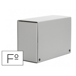 Pardo Carpeta proyectos folio lomo 150 mm cartón forrado gris con broche