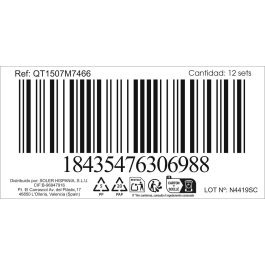 Inde Set de 6 Cucharas de Té Moma 1.5mm - Acero Inoxidable 12.6x2.9 cm (12 Cajas)