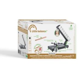 Little Balance LIT3760240787617 Raclette Cuarto de Rueda Savoyarde 600W, 4 Personas, Diseño Meuuuh, Acero Inoxidable