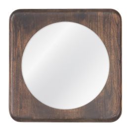 Espejo Nogal Madera Paulonia Decoración 80 X 4 X 80 cm