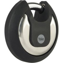 Candado de disco de acero inoxidable - YALE - Y130B/70/116/1 - 70 mm - Arco protegido de acero cementado - 3 llaves Candado de disco de acero inoxidable - YALE - Y130B/70/116/1 - 70 mm - Arco protegido de acero cementado - 3 llaves