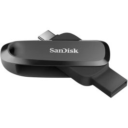 SanDisk SDDDC6-032G-G46 Memoria USB Tipo C y USB Tipo A 3.2 Gen 1 de 32 GB, 100 MB/s de Lectura, Giratoria, Negra