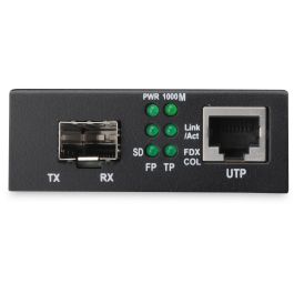 Digitus Convertidor de Medios Gigabit Ethernet, con Ranura SFP Abierta, para Conversión de Señales de Red de Cobre a Fibra Óptica, Sin Módulo SFP