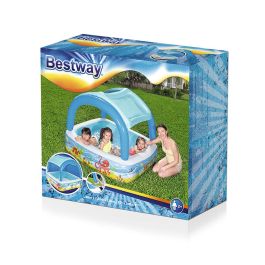 Bestway Piscina Hinchable Infantil Techo Desmontable 140x140x114 cm +2 Años Jardin 52192