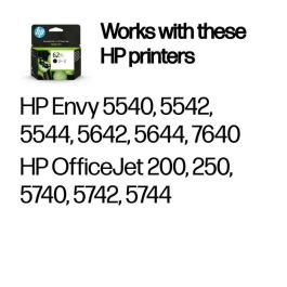 HP 62XL Cartucho de Tinta Original Negro Alto Rendimiento para Impresoras HP - Documentos Duraderos, Textos Nítidos y Gráficos Vivos