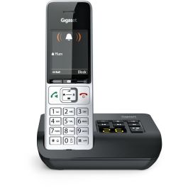 Gigaset COMFORT 500A Teléfono DECT/analógico con contestador automático y pantalla a color - Negro/Plata