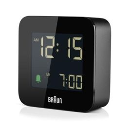 Braun BC-08-B Reloj Despertador Digital Negro con Pantalla LCD Retroiluminada y Función Snooze