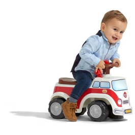 Falk Portaequipajes Monovolumen Vintage con Asiento Abatible y Volante Direccional con Bocina para Bebé