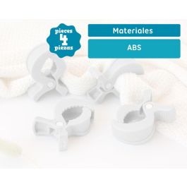 KioKids Pinzas para Muselinas Gris X4