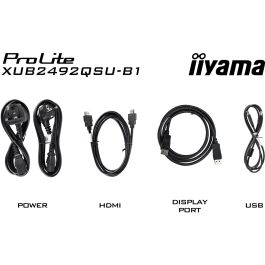 iiyama XUB2492QSU-B1 Monitor ProLite 24" WQHD IPS 2560x1440 100Hz 0.5ms HDMI DP USB Altavoces Negro