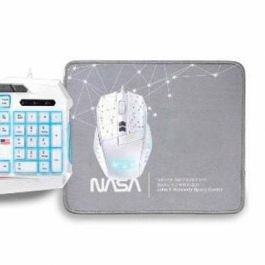 Teclado y Ratón NASA ANDROMEDA4IN1-W Blanco Multicolor Qwerty Español