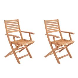 Conjunto de 2 sillones plegables de jardín de eucalipto FSC - 57,5x56x90cm Precio: 111.68999985. SKU: S7166692