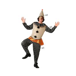 Disfraz Polichinela Unisex Adulto XS-S - Circo, Incluye Bonete, Camiseta y Pantalón