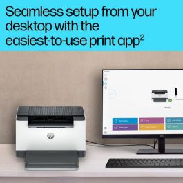 HP M209d Impresora Láser Monocromo con Impresión Dúplex Rápida, Diseño Compacto, Alto Rendimiento y Configuración Sencilla con App HP