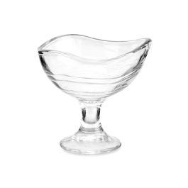 Copa Vidrio Helado con Pie Rayas 180 ml Vivalto - 10.5x10x10.5 cm (36 Unidades)
