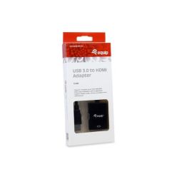 Equip Adaptador USB 3.0 a HDMI 133385, USB 3.2 Gen 1, Tipo-A Macho a HDMI Hembra, Negro
