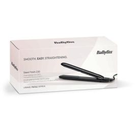 BaByliss ST255E Plancha de Pelo Smoother Sleek Finish, Placas Cerámica Turmalina 25x95mm, 3 Temperaturas hasta 230°C, Multivoltaje