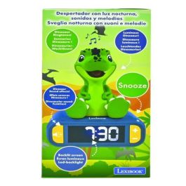 Lexibook LEXRL800DINO Despertador Digital con Luz Nocturna 3D de Dinosaurio y Efectos de Sonido - Ideal para Niños