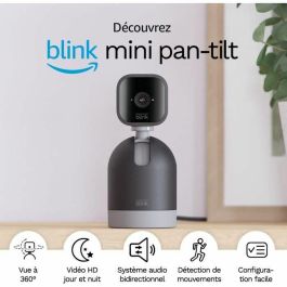 Blink BLI0840268960391 Mini Cámara Panorámica e Inclinable de Seguridad para el Hogar, Color Negro