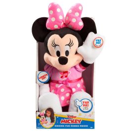 Just Play 14633 Peluche Cantarín Minnie Mouse Disney Mickey Mouse Funhouse - Canta, Ilumina y Mide 30,5 cm
